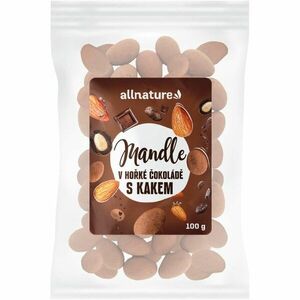 Allnature Mandle v hořké čokoládě s kakaem ořechy v polevě 100 g obraz