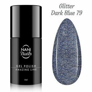 NANI gel lak Amazing Line 5 ml - Glitter Dark Blue obraz