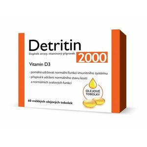 Detritin Vitamin D3 2000 IU 60 měkkých tobolek obraz