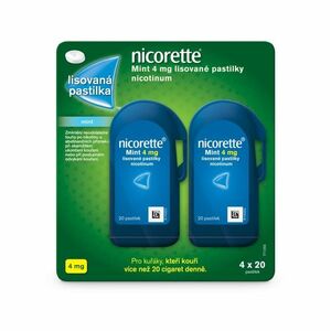 Nicorette Mint 4 mg 4x20 lisovaných pastilek obraz
