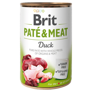 BRIT Paté & Meat Duck konzerva pro psy 400 g obraz