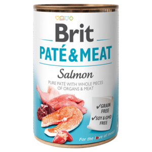 BRIT Paté & Meat Salmon konzerva pro psy 400 g obraz