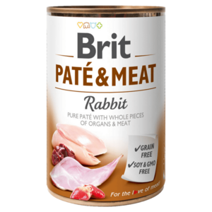 BRIT Paté & meat rabbit konzerva pro psy 400 g obraz