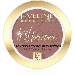Eveline Cosmetics Feel The Bronze bronzující a konturovací pudr odstín 02 Chocolate Cake 4 g obraz