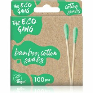 The Eco Gang Bamboo Cotton Swabs vatové tyčinky barva Green 100 ks obraz