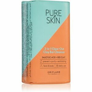 Oriflame Pure Skin čisticí mýdlo s jílem na obličej a tělo 75 g obraz