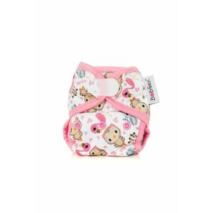 Bobánek Novorozenecké svrchní kalhotky suchý zip 1 ks růžová zvířátka obraz
