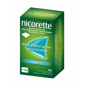 Nicorette Icemint Gum 2 mg léčivá žvýkací guma 105 žvýkaček obraz