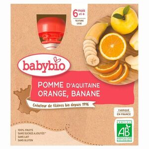 Babybio Jablko, pomeranč a banán kapsičky 4x90 g obraz