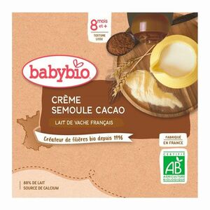 Babybio Mléčný krém Kakao a krupička kapsičky 4x85 g obraz
