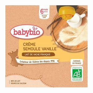 Babybio Mléčný krém Vanilka a krupička kapsičky 4x85 g obraz