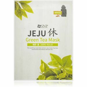 SNP Jeju Green Tea hydratační plátýnková maska se zklidňujícím účinkem 22 ml obraz