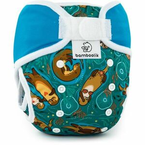 Bamboolik DUO Diaper Cover pratelné svrchní kalhotky na suchý zip Otters in Love + Turquoise obraz