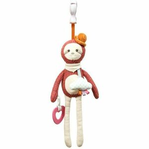 BabyOno Have Fun Pram Hanging Toy with Teether kontrastní závěsná hračka s kousátkem Sloth Leon 1 ks obraz