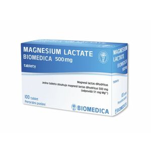 Biomedica MAGNESIUM LACTATE 500 mg 100 tablet obraz