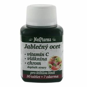 MEDPHARMA Jablečný ocet + vláknina + vitamin C + chrom 37 tablet obraz