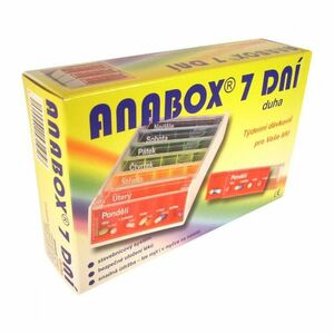 ANABOX Dávkovač na léky 7 dní duha obraz