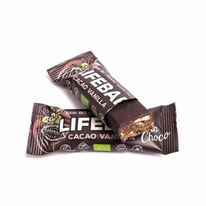 LIFEFOOD Lifebar InChoco tyčinka vanilková s kakaovými boby RAW BIO 40 g obraz