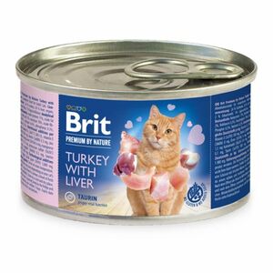 BRIT Premium by Nature Turkey with Liver konzerva pro kočky 200 g obraz