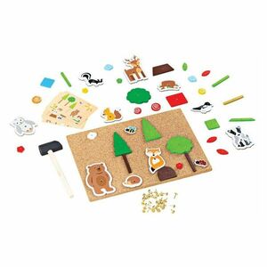 BIGJIGS Toys Kreativní zatloukací hra život v lese obraz