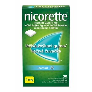 Nicorette Icemint Gum 4 mg léčivá žvýkací guma 105 žvýkaček obraz