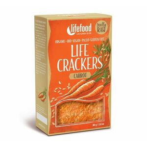 LifeFood Life Crackers Mrkvánky RAW BIO 80 g obraz