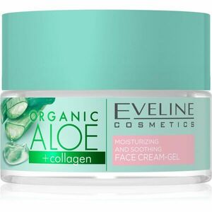 Eveline Cosmetics Organic Aloe+Collagen aktivní intenzivně hydratační gel-krém se zklidňujícím účinkem 50 ml obraz