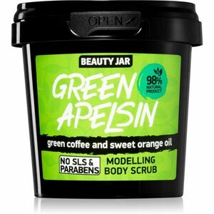 Beauty Jar Green Apelsin povzbuzující tělový peeling s výtažky z kávy 200 g obraz