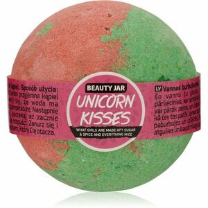 Beauty Jar Unicorn Kisses What Girls Are Made Of? Sugar & Spice And Everything Nice koupelová bomba s vůní rebarbory a jahod 150 g obraz