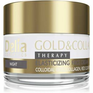 Delia Cosmetics Gold & Collagen Therapy noční krém zvyšující elasticitu pokožky 50 ml obraz