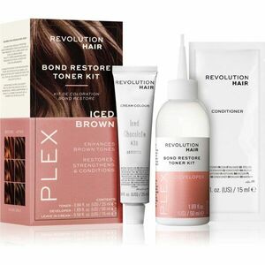 Revolution Haircare Plex Bond Restore Kit sada pro zvýraznění barvy vlasů odstín Iced Chocolate obraz