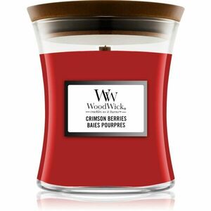 Woodwick Crimson Berries vonná svíčka s dřevěným knotem 85 g obraz