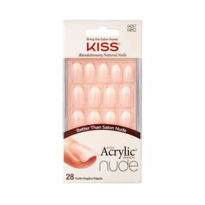 KISS Akrylové nehty - francouzká manikúra pro přirozený vzhled Salon Acrylic French Nude 64267 28 ks obraz