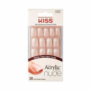 KISS Akrylové nehty - francouzká manikúra pro přirozený vzhled Salon Acrylic French Nude 64268 28 ks obraz
