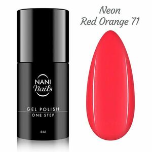 NANI gel lak One Step 5 ml - Neon Red Orange obraz