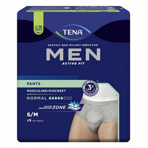 TENA Men pants normal inkontinenční kalhotky šedé S/M 9 kusů obraz