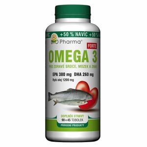 BIO PHARMA Omega 3 Forte 1200 mg + EPA + DHA 90+45 tobolek obraz