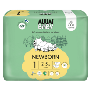 Muumi Baby 1 Newborn 2–5 kg eko pleny 25 ks obraz
