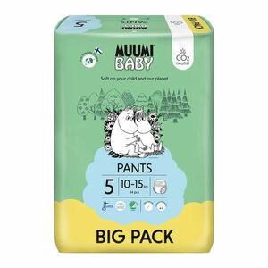 Muumi Baby Pants 5 Maxi+ 10–15 kg eko kalhotky 54 ks obraz