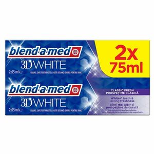 BLEND-A-MED Zubní pasta 3D White Classic Fresh 2 x 75 ml obraz