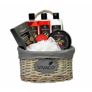 Vivaco Dárkové balení kosmetiky s Goji v proutěném koši obraz