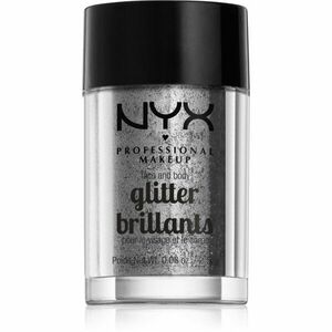 NYX Professional Makeup Face & Body Glitter Brillants třpytky na obličej i tělo odstín 10 Silver 2.5 g obraz