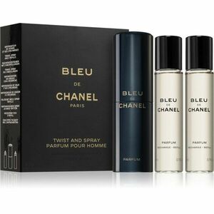 Chanel Bleu de Chanel parfém + náhradní náplň pro muže 3x20 ml obraz