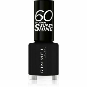 Rimmel 60 Seconds Super Shine lak na nehty odstín 900 Black 8 ml obraz