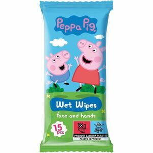 Peppa Pig Wet Wipes vlhčené čisticí ubrousky pro děti 15 ks obraz