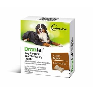 Drontal Dog Flavour XL 525/504/175 mg 2 tablety obraz