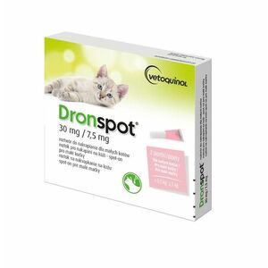 Dronspot 30 mg/7, 5 mg pro malé kočky spot-on 2x0, 35 ml obraz
