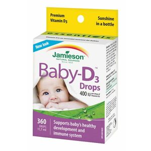 Jamieson Baby-D3 Vitamín D3 400 IU kapky 11, 7 ml obraz
