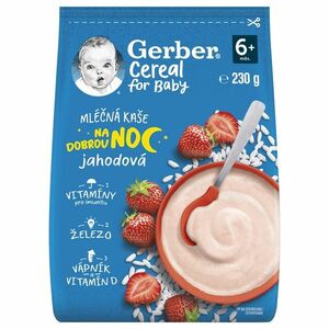 Gerber Cereal Mléčná kaše na dobrou noc jahodová 6m+ 230 g obraz