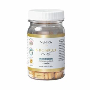 Venira kids B-komplex pro děti ve formě kostiček meruňka 120 tablet obraz